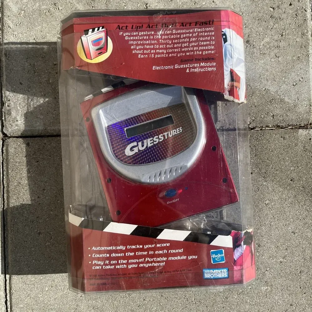 2005 Hasbro Electronic Guesstures Handheld Game 2-Sided Display